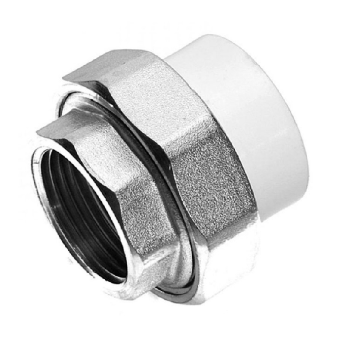 Муфта PP-R комбинированная разъемная белая ВР Дн 20x1/2" VALFEX 10155015
