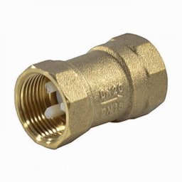 Клапан обратный латунь осевой КОП Ду 15 Ру16 ВР G1/2" диск пластик Пензапромарматура 00111000