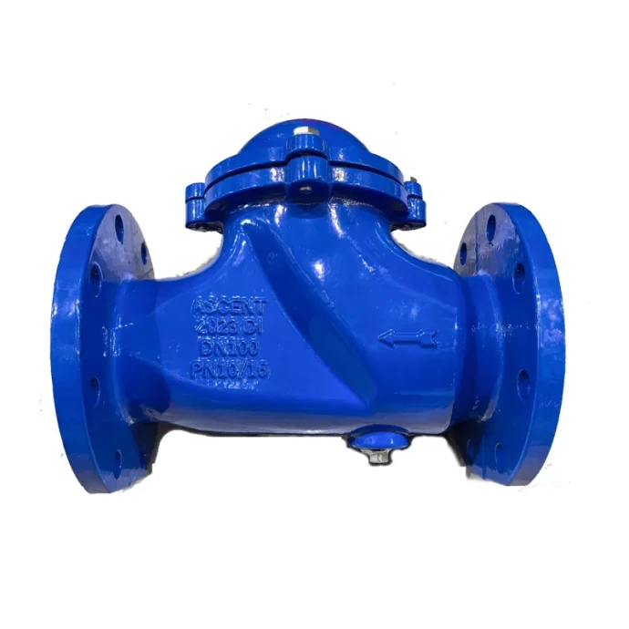 Клапан обратный чугунный двухстворчатый Ду 100 Ру16 межфланцевые створки чугун