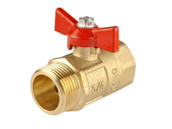 Кран шаровой латунь Практик 131 Ду 20 Ру16 ВР/НР бабочка ГАЛЛОП 103255 купить в Москве