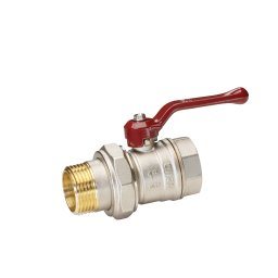 Кран шаровой латунь никель Temper Ду 25 (1”) PN40 ВН/НР американка рычаг 8825ВАР140 купить в Москве