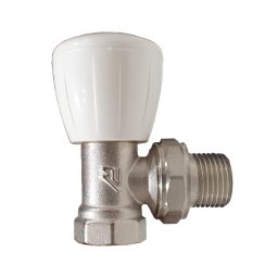 Вентиль ручной радиаторный угловой с уплотнительным кольцом 1/2 MC THERMA Q