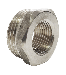 Футорка латунь никель Ду 15x10 (1/2"x3/8") НР/ВР Valfex VF.581.N.012.038