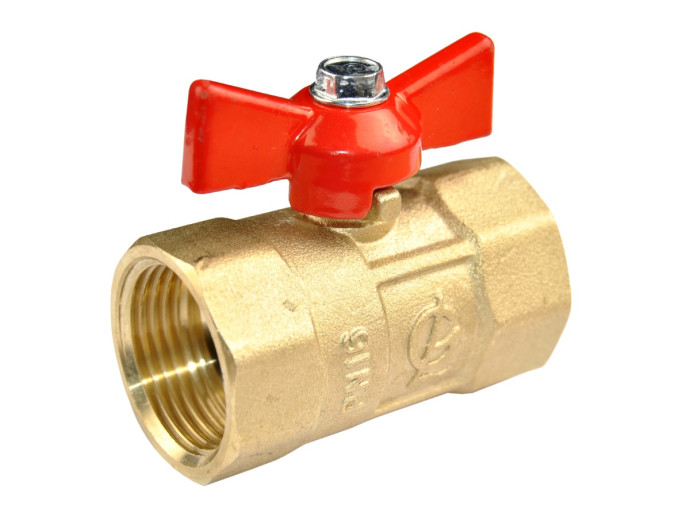 Кран шаровой латунь Практик 130 Ду 20 Ру16 ВР бабочка ГАЛЛОП 103254