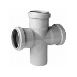 Крестовина PP-H 1-плоскостная серая Дн 50x50x50 87° б/н в/к VALFEX 27205050