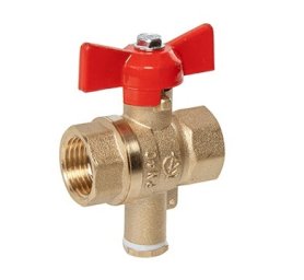 Кран шаровой для термодатчика латунь Стандарт 234 Ду 15 Ру40 ВР полнопроходной бабочка ГАЛЛОП 0107288 купить в Москве