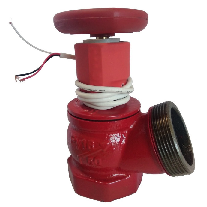 Клапан пожарный чугунный 125° КПЧ 50-1 Ду 50 1.6 МПа муфта-цапка с датчиком положения ДППК 24 Апогей 110022