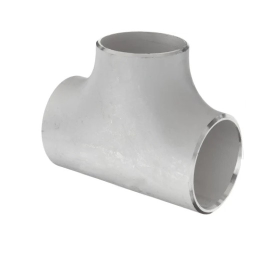 Тройник стальной оцинкованный переходной Дн 89x3.5-76x3.5 Ду 80x65 бесшовный под приварку