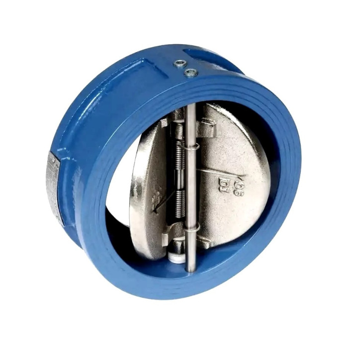 Клапан обратный чугунный двухстворчатый Ду 600 Ру16 межфланцевые створки чугун