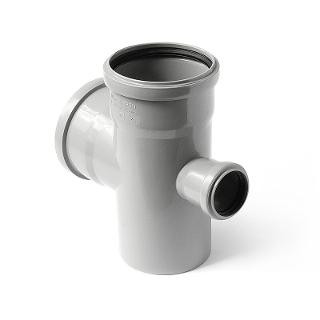 Крестовина PP-H 1-плоскостная серая Дн 110x110x50 87° б/н в/к VALFEX 27211115