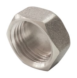 Заглушка латунь никель Ду 40 (1 1/2") ВР VALFEX VF.590.N.112