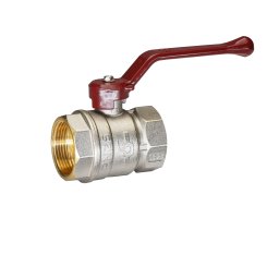 Кран шаровой латунь никель Temper Ду 32 (1 1/4”) PN25 ВН/ВН рычаг 8832ВВР11425 купить в Москве