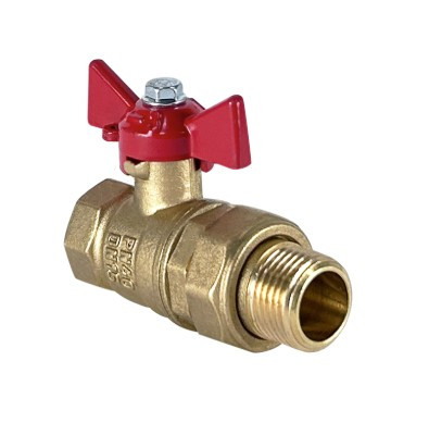 Кран шаровой латунь 11Б27фт1М Ду 20 Ру40 ВР/американка бабочка VALFEX VF.227.LB1.034.N/P59