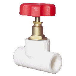 Клапан (вентиль) PP-R запорный белый внутренняя пайка Дн 25 90° VALFEX 10146025