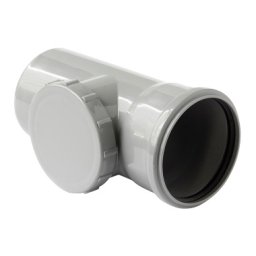 Ревизия PP-H с крышкой серая Дн 110 б/н в/к VALFEX 20103110