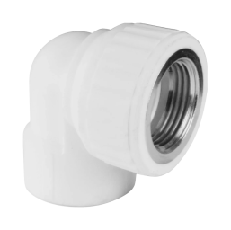 Угольник PP-R комбинированный белый ВР Дн 20x1/2" VALFEX 10125020