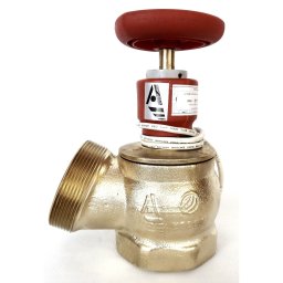 Клапан пожарный латунный 125° КПЛ 65-1 Ду 65 1.6 МПа муфта-цапка с датчиком положения ДППК 23 Апогей 110006