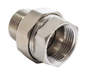 Соединитель латунь никель американка Ду 15 (1/2") прямой ВР/НР Valfex VF.340.N.012