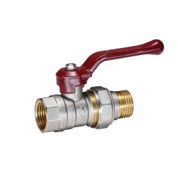 Кран шаровой латунь никель Temper Ду 15 (1/2”) PN40 ВН/НР американка рычаг 8815ВАР1240 купить в Москве