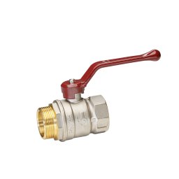 Кран шаровой латунь никель Temper Ду 32 (1.1/4”) PN25 ВН/НР рычаг 8832ВНР11425 купить в Москве