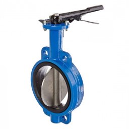 Затвор дисковый поворотный чугунный Ду 40 Ру16 межфланцевый с рукояткой диск чугун манжета EPDM