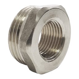 Футорка латунь никель Ду 32x25 (1 1/4"x1") НР/ВР VALFEX VF.581.N.114.100