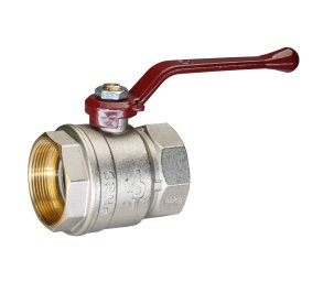 Кран шаровой латунь никель Temper Ду 50 (2”) PN25 ВН/ВН рычаг 8850ВВР225 купить в Москве