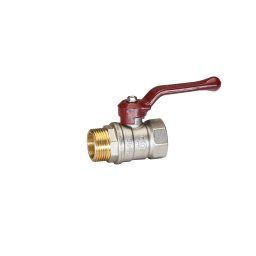 Кран шаровой латунь никель Temper Ду 20 (3/4”) PN40 ВН/НР рычаг 8820ВНР3440 купить в Москве