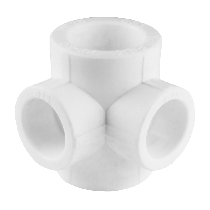 Крестовина PP-R 2-плоскостная белая внутренняя пайка Дн 32x25 VALFEX 10118132