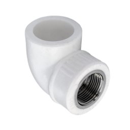 Угольник PP-R комбинированный белый ВР Дн 25x1/2" RTP 10792