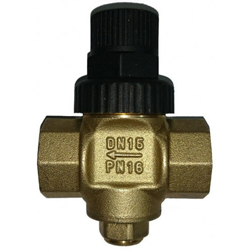 Регулятор давления поршневой латунный РДП 21Б7р Ду 15 (1/2") Ру16 ВР с выходом под манометр