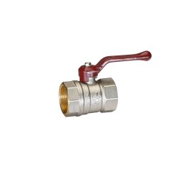 Кран шаровой латунь никель Temper Ду 25 (1”) PN40 ВН/ВН рычаг 8825ВВР140 купить в Москве