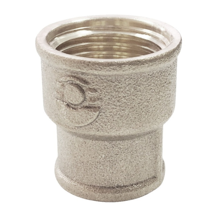 Муфта латунь никель переходная Ду 32x20 (1 1/4"x3/4") ВР/ВР VALFEX VF.240.N.114.034
