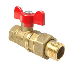 Кран шаровой латунь 11Б27фт1М Ду 25 Ру40 ВР/американка бабочка VALFEX VF.227.LB1.100.N/P59 купить в Москве